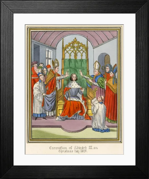 Framed Print : Edward III Coronation Framed Print : Edward III Coronation