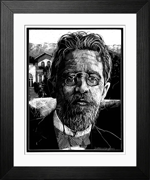 Framed Print : Chekhov by J. Morgan Framed Print : Chekhov by J. Morgan
