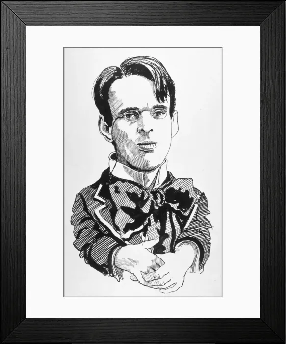 Framed Print : W B YEATS Irish writer and statesman, when a young man Framed Print : W B YEATS Irish writer and statesman, when a young man