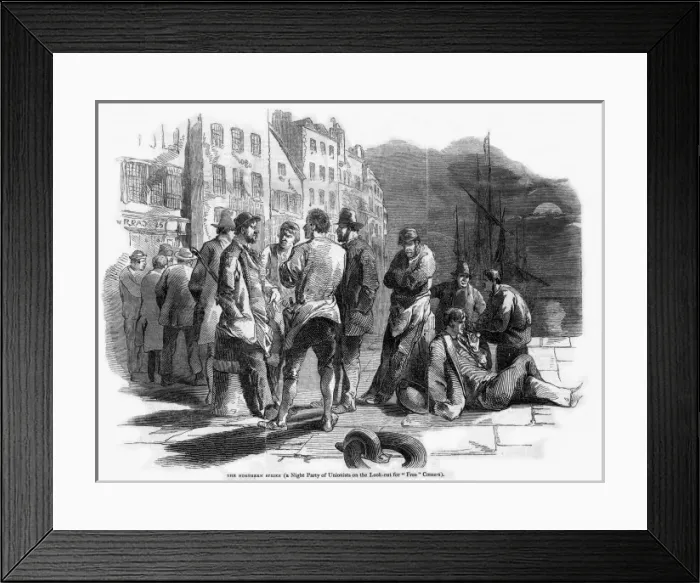 Framed Print : Liverpool Picket Line Framed Print : Liverpool Picket Line