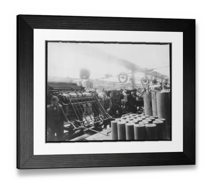 Framed Print : Factory Interior 1915 Framed Print : Factory Interior 1915