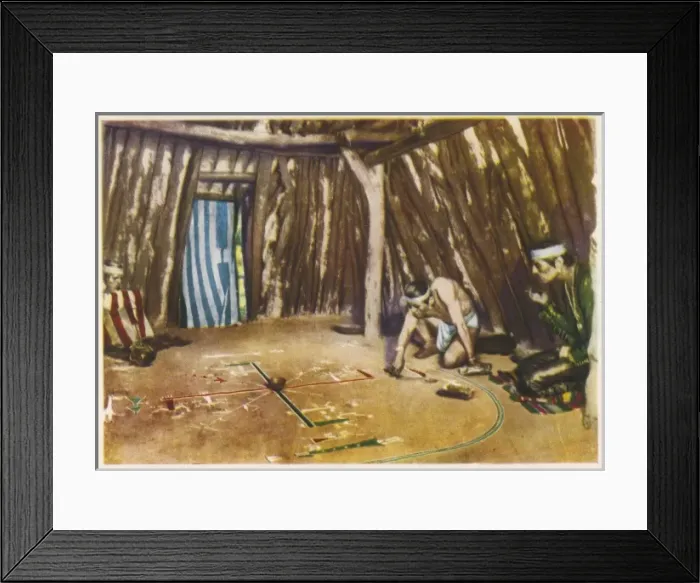 Framed Print : Navajo Sand Painting Framed Print : Navajo Sand Painting