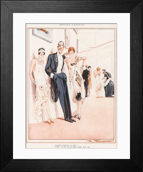 Framed Print : Flappers Lean on Wall