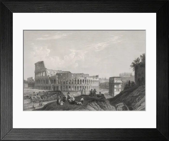 Framed Print : Rome / Colosseum C1835 Framed Print : Rome / Colosseum C1835
