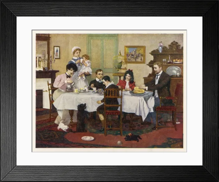 Framed Print : Social / French B fast 20C Framed Print : Social / French B fast 20C
