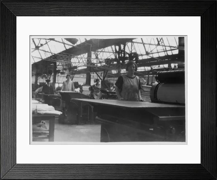 Framed Print : Factory Interior 1925 Framed Print : Factory Interior 1925