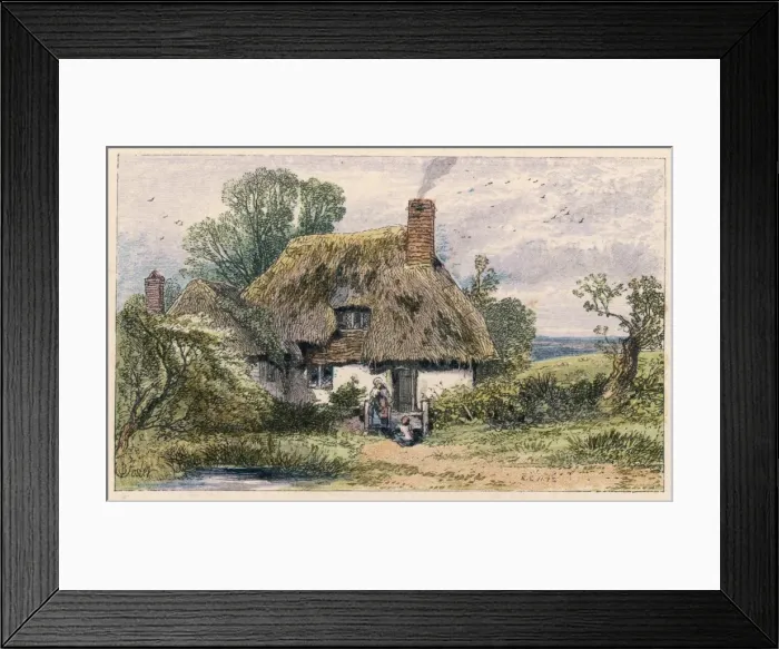 Framed Print : Birket Foster / Cottage Framed Print : Birket Foster / Cottage