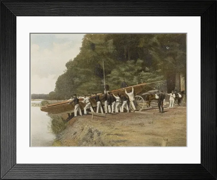 Framed Print : Crossing a River Framed Print : Crossing a River