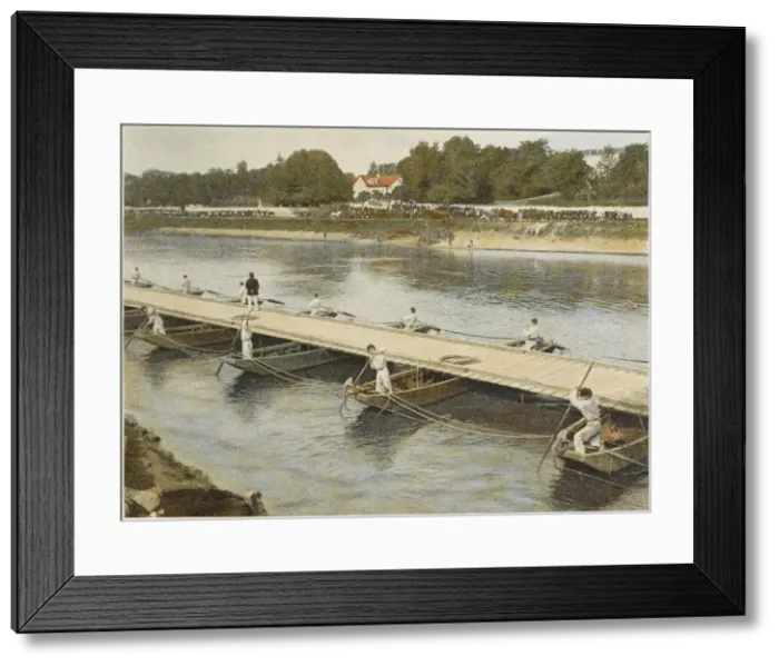 Framed Print : Pontoon Bridge Framed Print : Pontoon Bridge