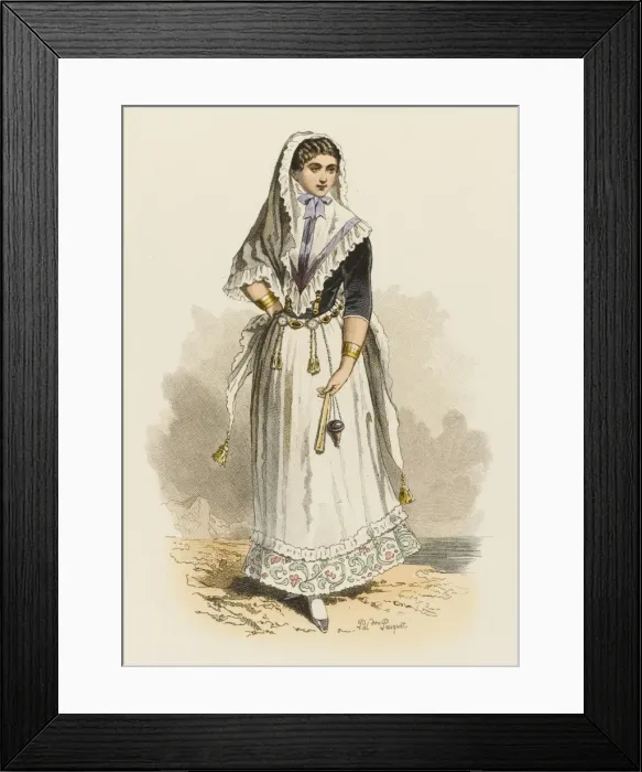 Framed Print : Young Woman of Majorca Framed Print : Young Woman of Majorca