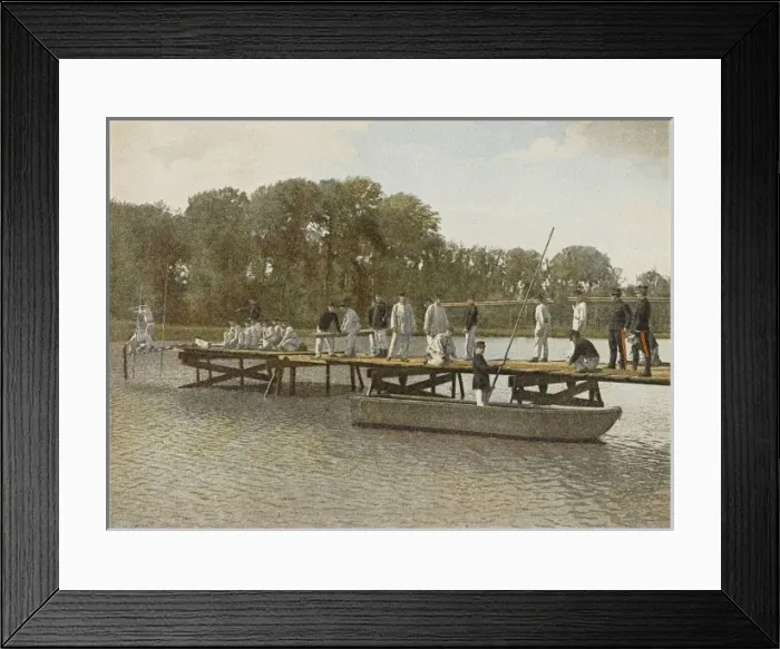 Framed Print : Temporary Pile Bridge Framed Print : Temporary Pile Bridge