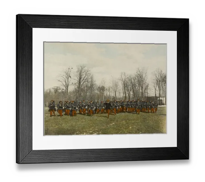 Framed Print : L ATTAQUE. Led by their commander, wielding his sabre Framed Print : L ATTAQUE. Led by their commander, wielding his sabre