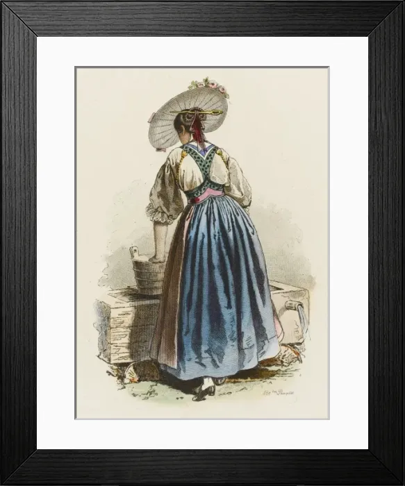 Framed Print : Swiss Country Woman Framed Print : Swiss Country Woman