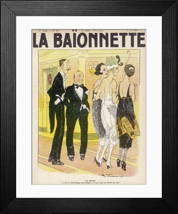 Framed Print : Backless Dresses 1919 Framed Print : Backless Dresses 1919