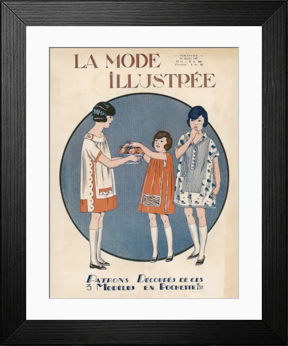 Framed Print : Girls in Frocks 1925 Framed Print : Girls in Frocks 1925