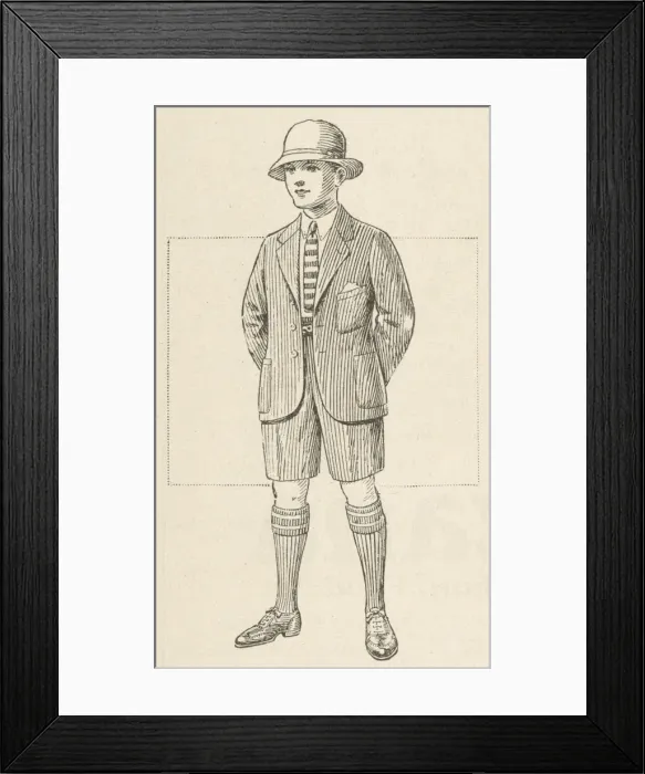 Framed Print : Flannel Suit with Shorts Framed Print : Flannel Suit with Shorts