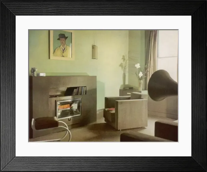 Framed Print : Living Room / 1933 Framed Print : Living Room / 1933