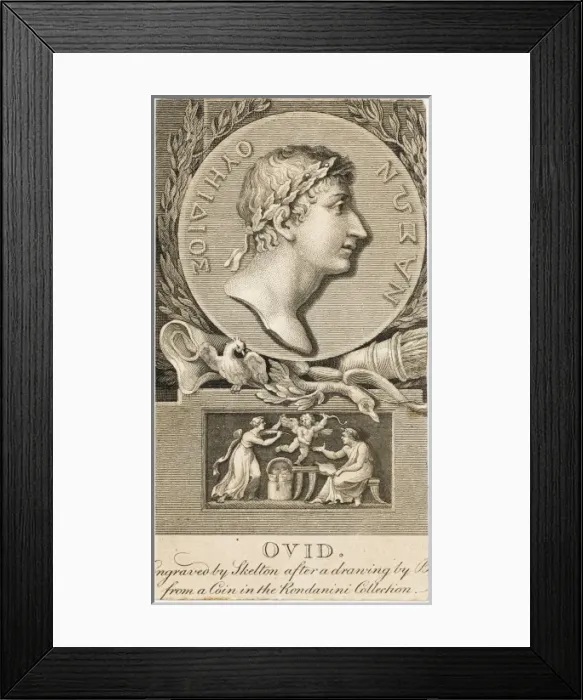 Framed Print : Ovid and Scene Framed Print : Ovid and Scene