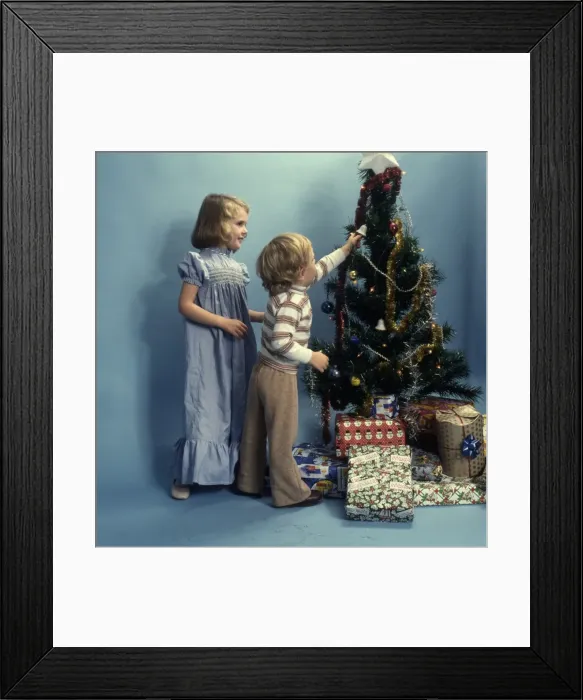 Framed Print : Decorating Xmas Tree Framed Print : Decorating Xmas Tree