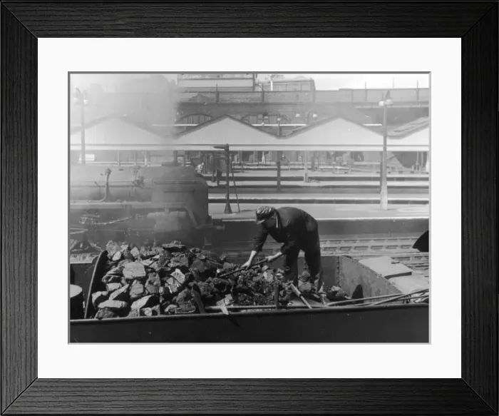 Framed Print : Coaling a Train Framed Print : Coaling a Train
