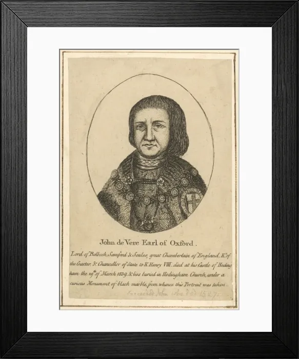 Framed Print : John De Vere Earl Oxford Framed Print : John De Vere Earl Oxford