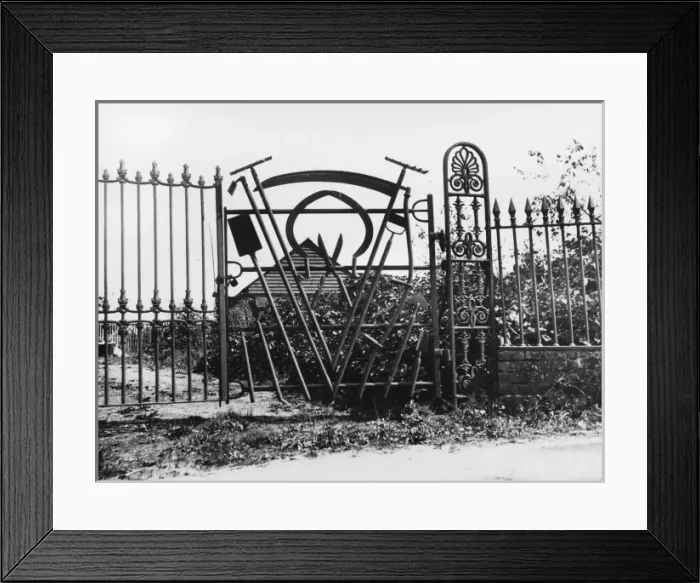Framed Print : Garden Tools Gateway