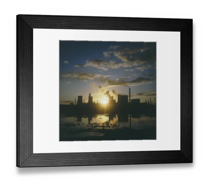 Framed Print : Oil Refinery Sunset Framed Print : Oil Refinery Sunset