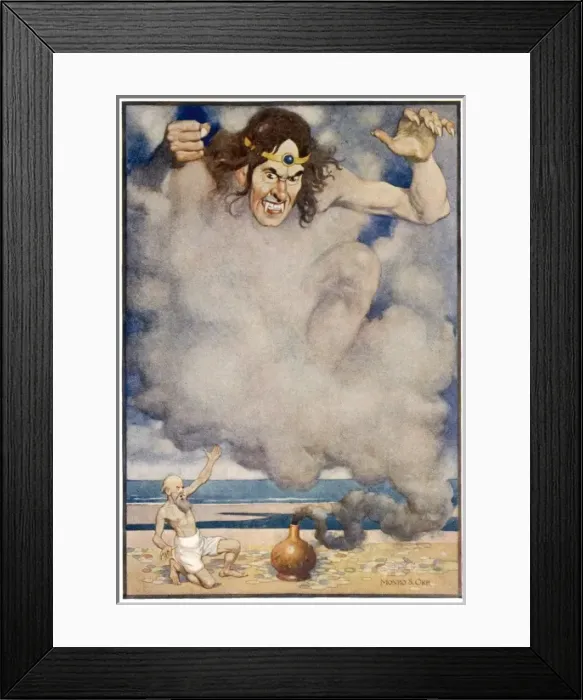Framed Print : Fisherman and Afrite Framed Print : Fisherman and Afrite