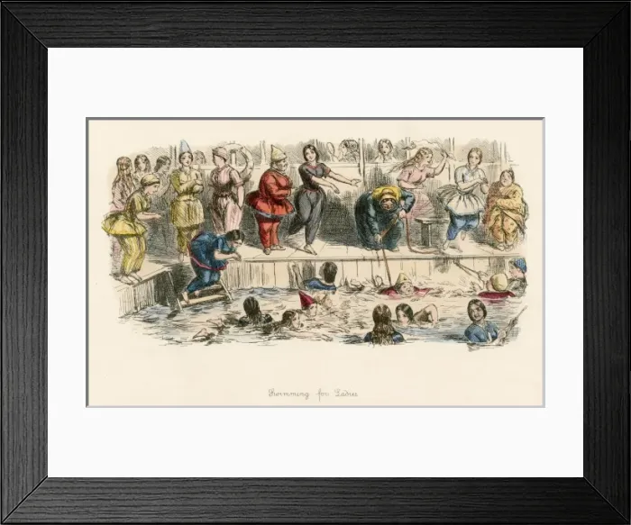 Framed Print : Swimming for Ladies Framed Print : Swimming for Ladies