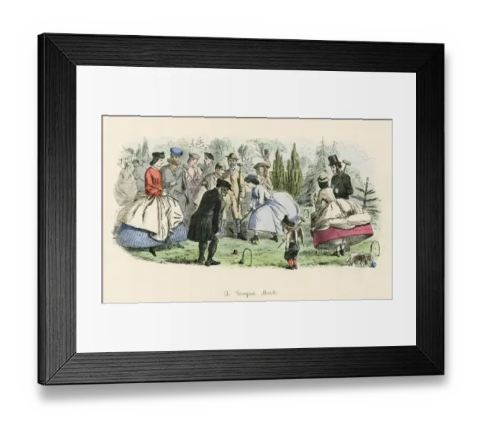 Framed Print : Croquet Match 1862 Framed Print : Croquet Match 1862