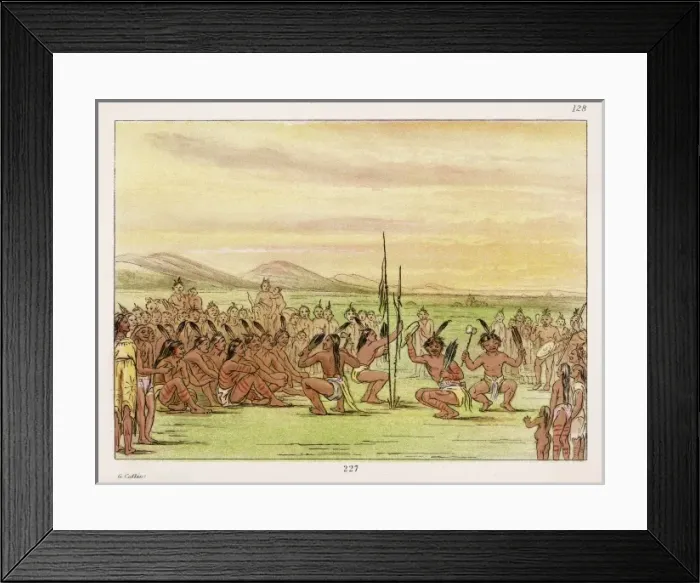 Framed Print : Racial / Eagle Dance C1830 Framed Print : Racial / Eagle Dance C1830