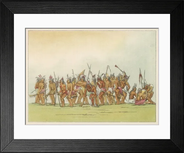 Framed Print : Racial / Sioux Dog Dance Framed Print : Racial / Sioux Dog Dance