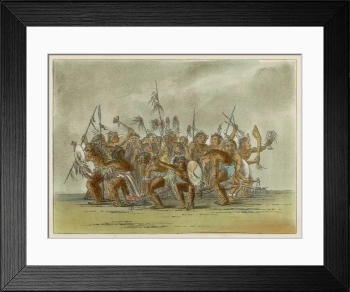 Framed Print : Racial / Scalp Dance C1830 Framed Print : Racial / Scalp Dance C1830