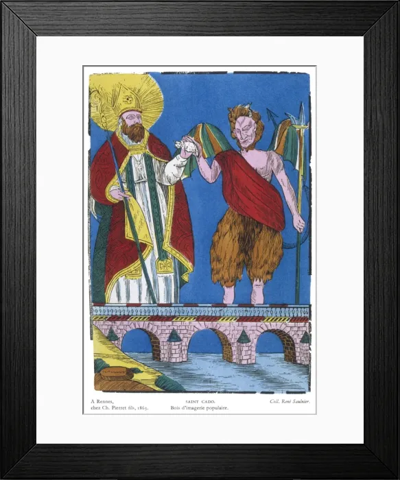 Framed Print : St Cado and the Devil
