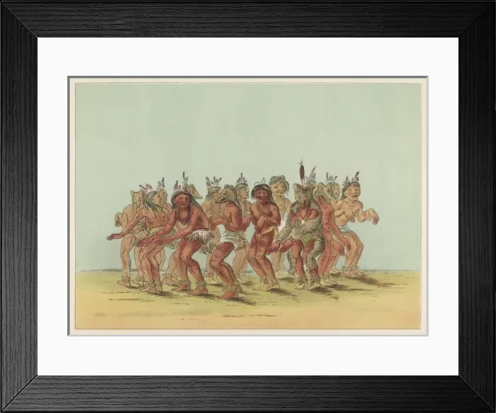 Framed Print : Racial / Bear Dance C1830 Framed Print : Racial / Bear Dance C1830
