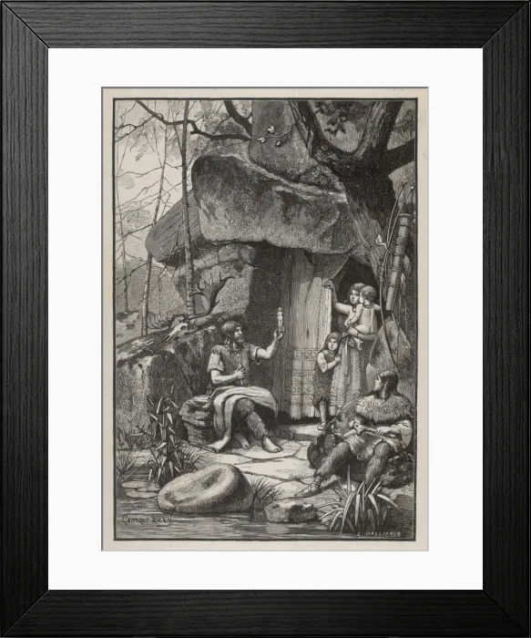 Framed Print : Stone Age Carving Framed Print : Stone Age Carving