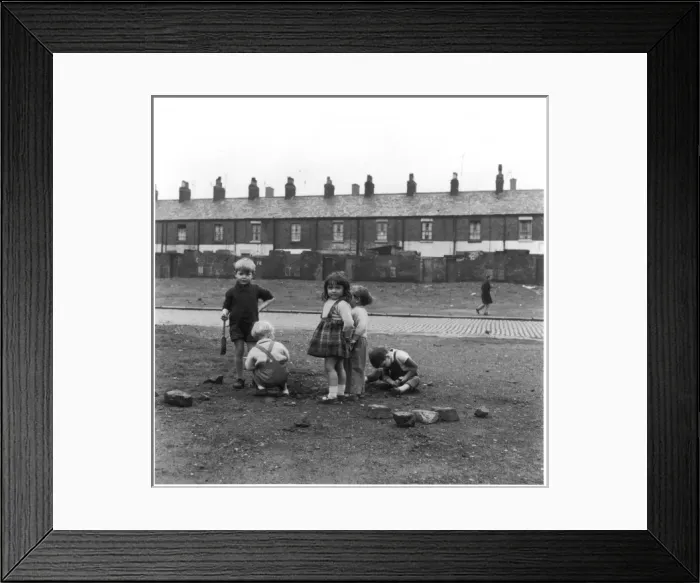 Framed Print : Children / Rubble 1960S Framed Print : Children / Rubble 1960S