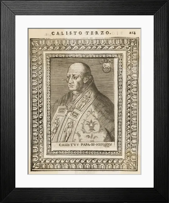 Framed Print : Pope Callistus III Framed Print : Pope Callistus III