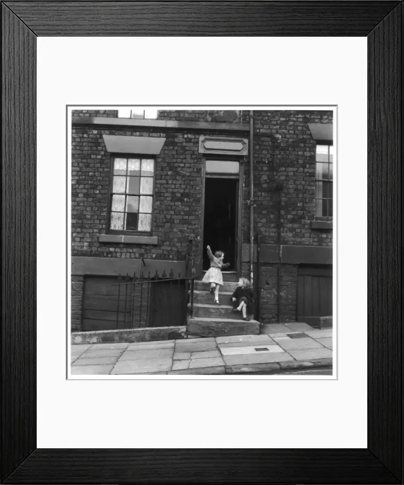 Framed Print : Girls on a Doorstep / 2016 Framed Print : Girls on a Doorstep / 2016