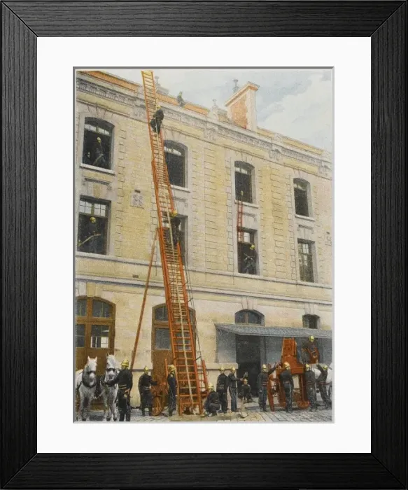 Framed Print : Firefighters Ladder Framed Print : Firefighters Ladder
