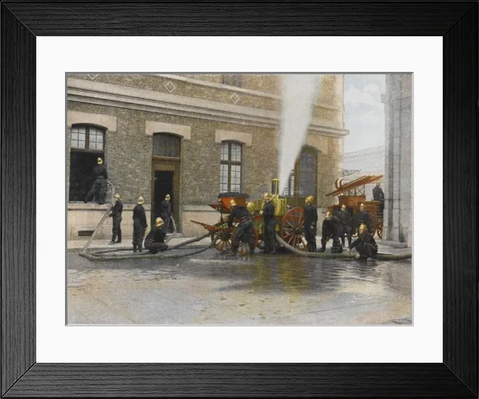 Framed Print : Sapeurs Pompiers Engine Framed Print : Sapeurs Pompiers Engine