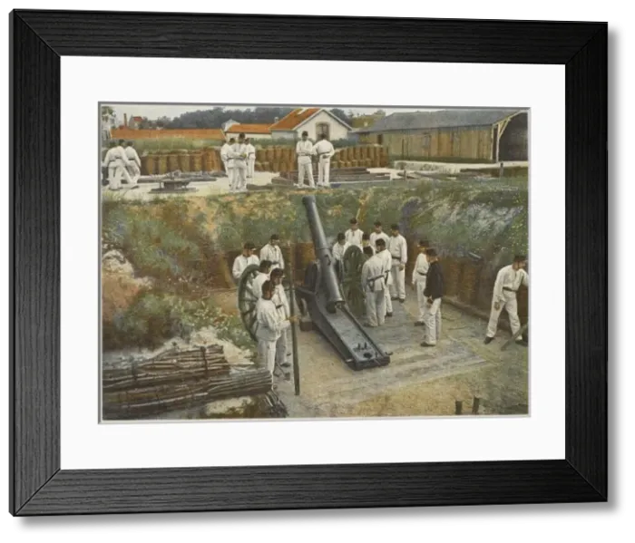 Framed Print : French Set up 155 Gun Framed Print : French Set up 155 Gun