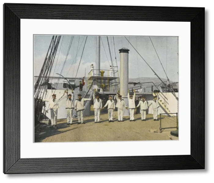 Framed Print : French Navy Signallers Framed Print : French Navy Signallers