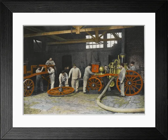 Framed Print : Repairing Fire Engine Framed Print : Repairing Fire Engine