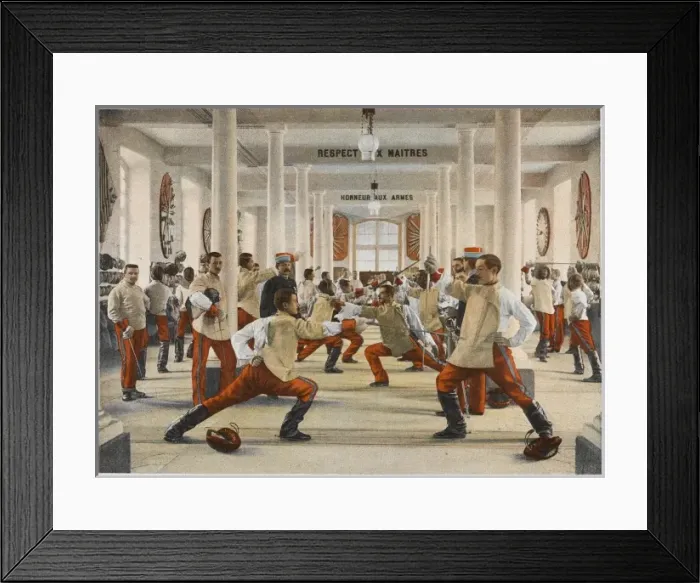 Framed Print : Fencing at Saint-Cyr Framed Print : Fencing at Saint-Cyr