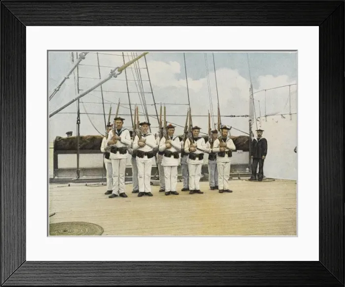 Framed Print : French Naval Gun Drill Framed Print : French Naval Gun Drill