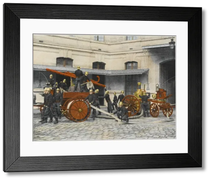 Framed Print : Sapeurs Pompiers Engine Framed Print : Sapeurs Pompiers Engine
