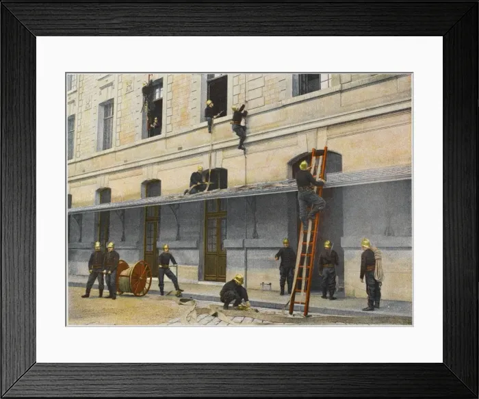 Framed Print : Sapeurs-Pompiers 2 Framed Print : Sapeurs-Pompiers 2