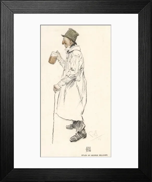 Framed Print : Rustic Type Drinks Beer