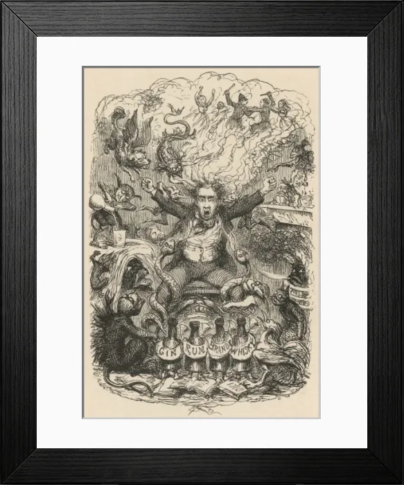 Framed Print : Haunted by Drink, 1873 Framed Print : Haunted by Drink, 1873